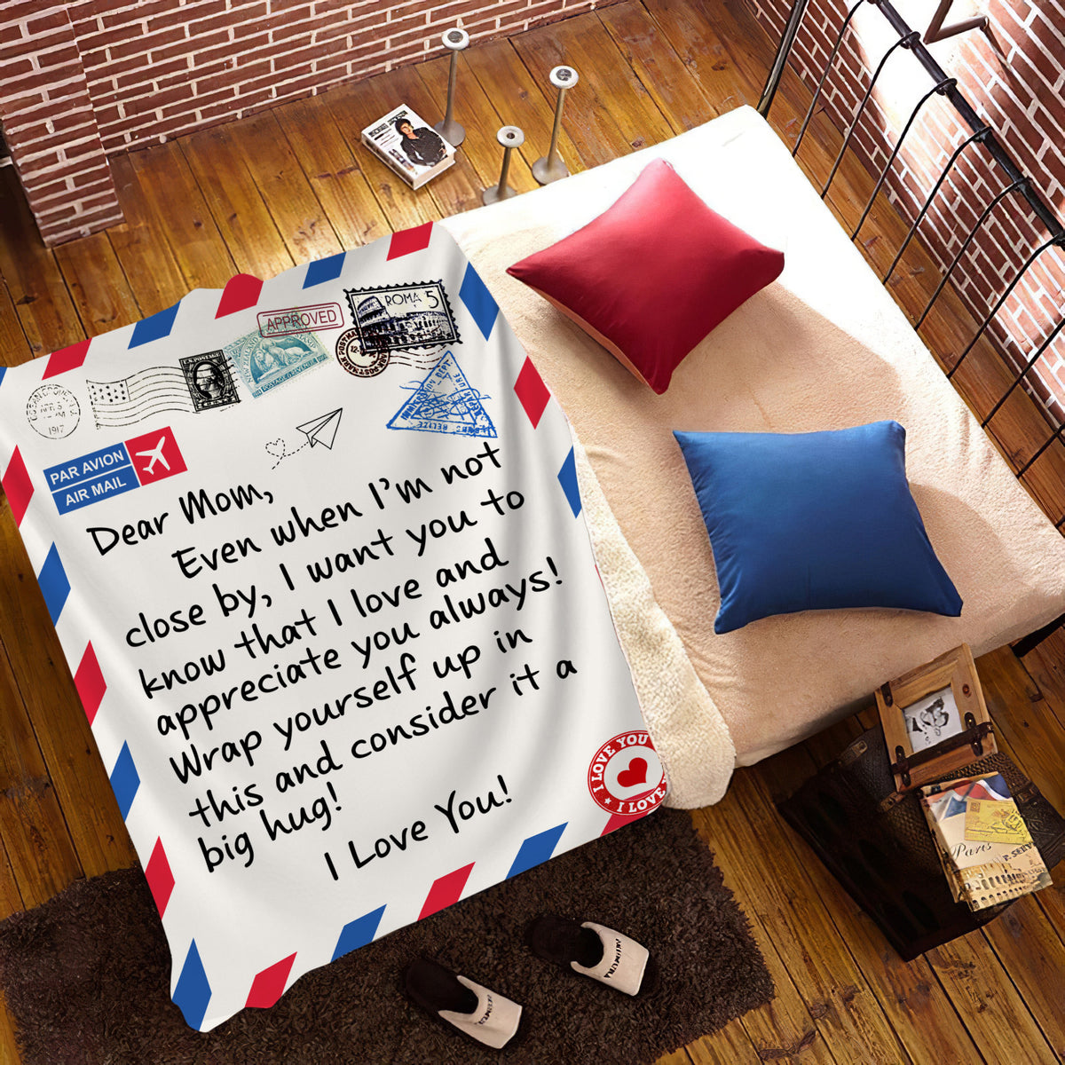 Dear Mom | Wrap Yourself Up In This And Consider It A Hug | Cozy Plush Fleece Blanket