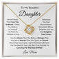 To My Beautiful Daughter | Love Mom | Love Knot Necklace