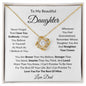 To My Beautiful Daughter | Love Knot Necklace