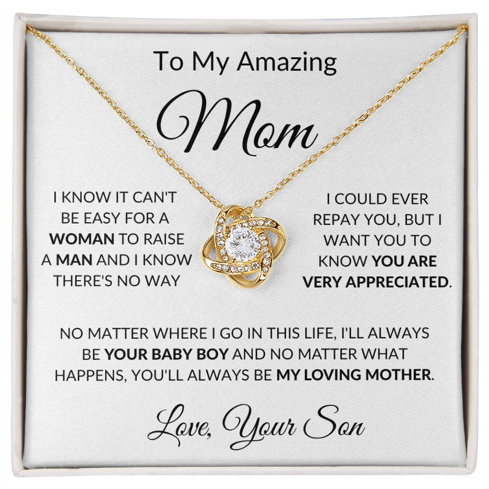 To My Amazing Mom | Love Knot Necklace