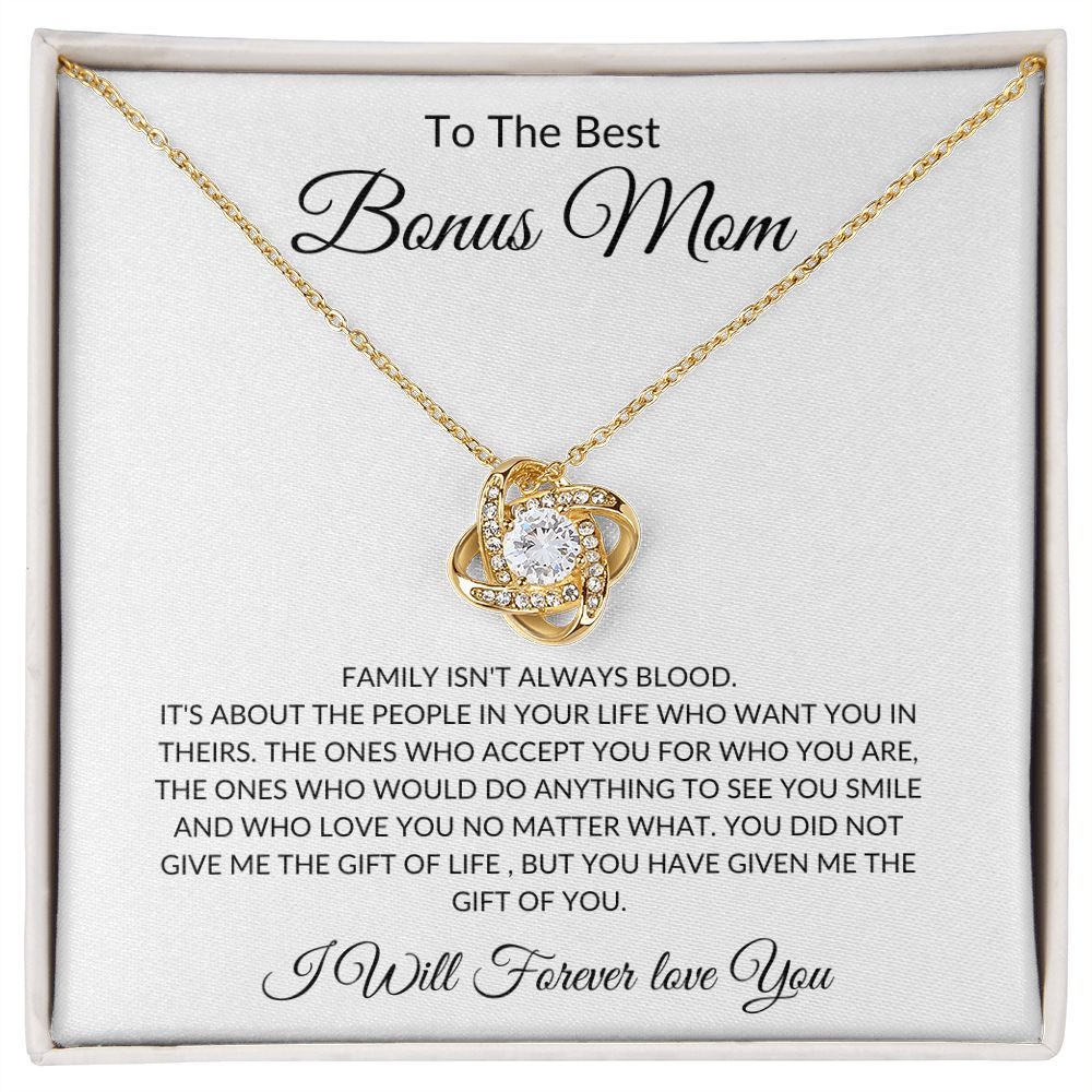 The Best Bonus Mom | Love Knot Necklace