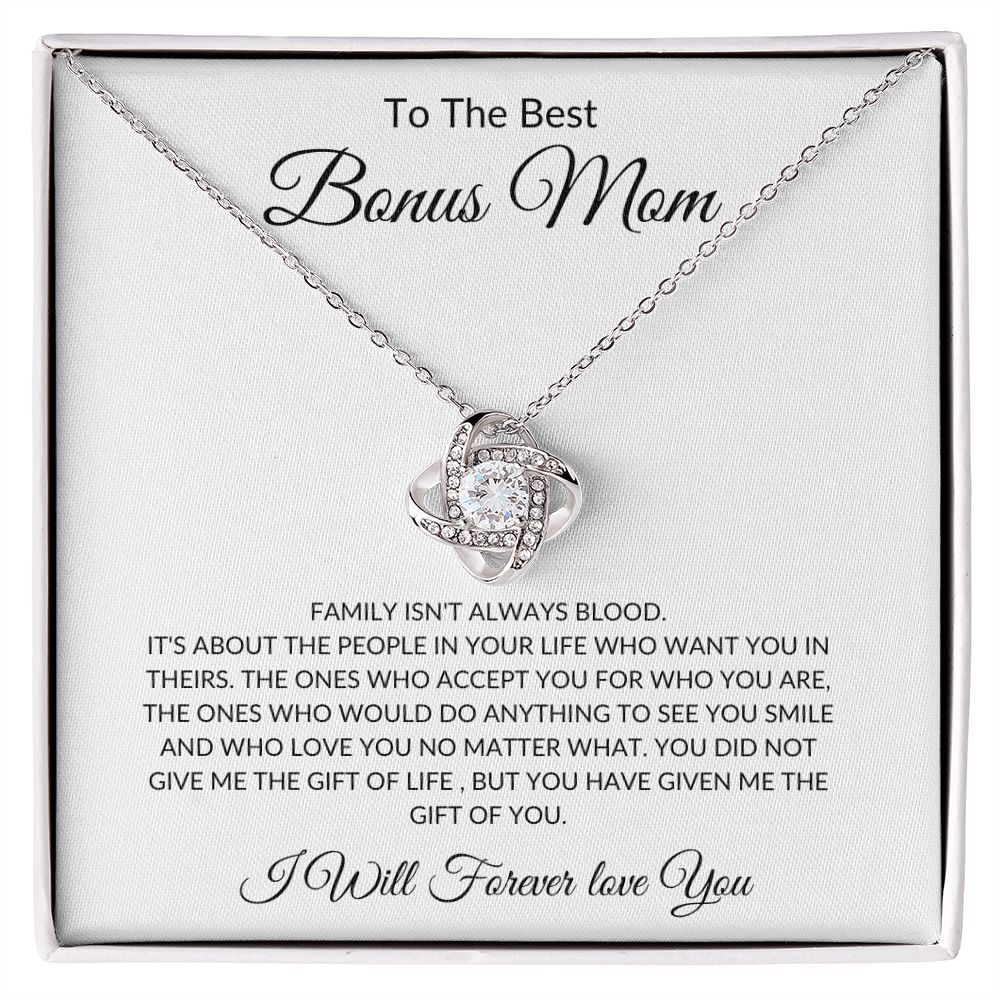 The Best Bonus Mom | Love Knot Necklace