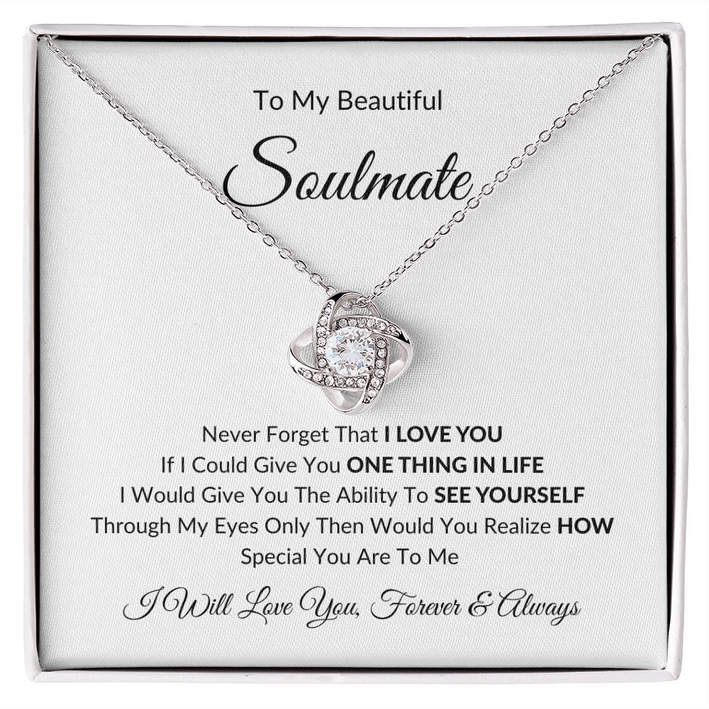 To My Beautiful Soulmate | Love Knot Necklace