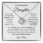 To My Beautiful Daughter | Love Mom | Love Knot Necklace