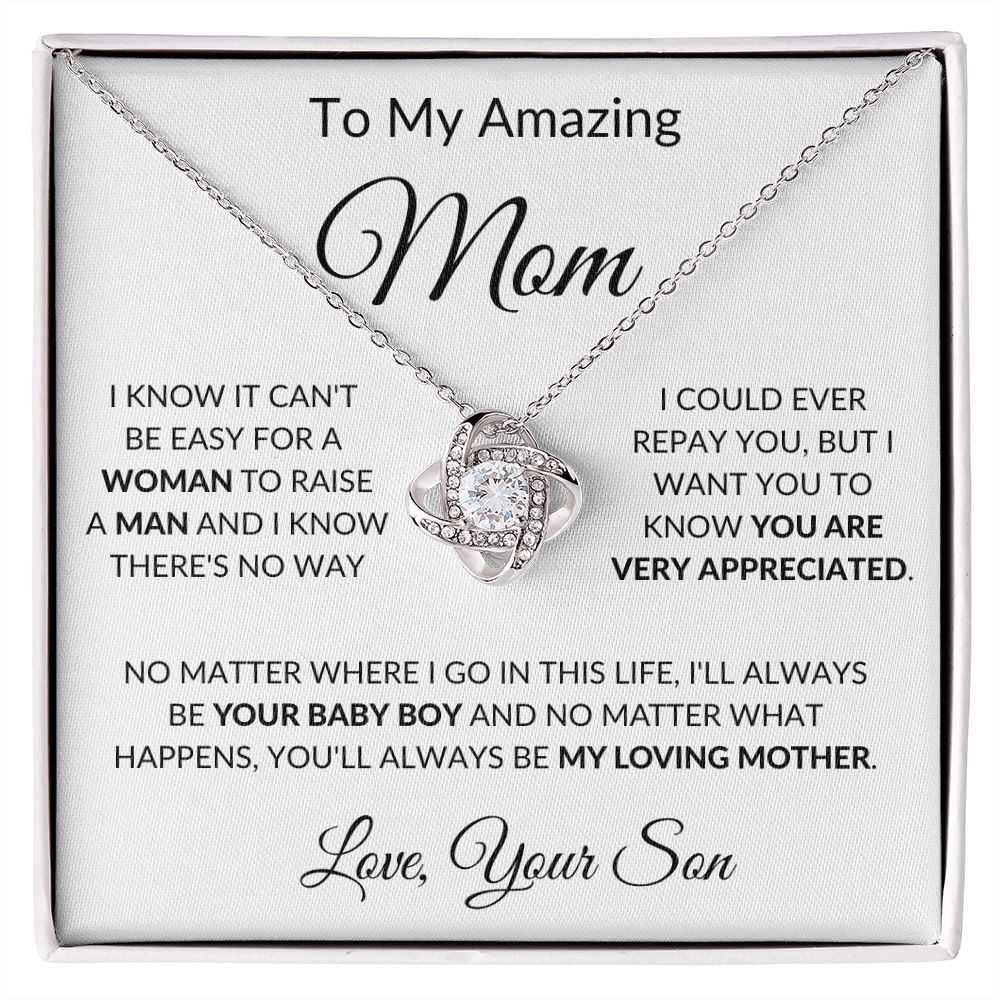To My Amazing Mom | Love Knot Necklace