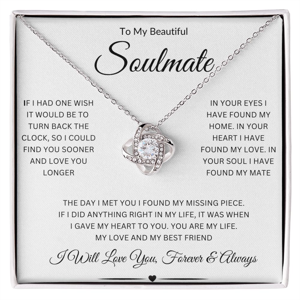 To My Beautiful Soulmate | Love Knot Necklace