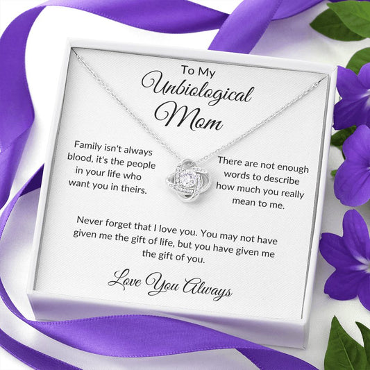 To My Unbiological Mom | Love Knot Necklace