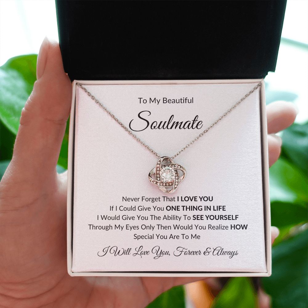 To My Beautiful Soulmate | Love Knot Necklace