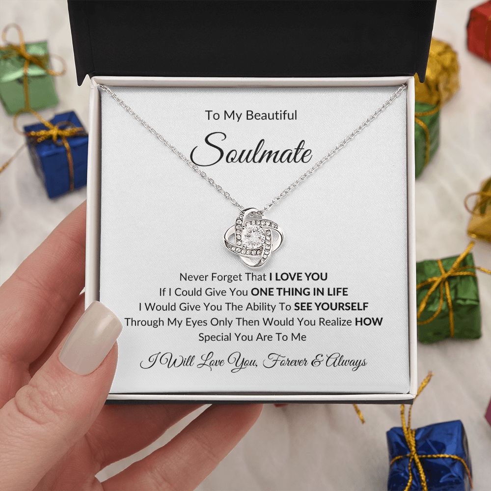To My Beautiful Soulmate | Love Knot Necklace