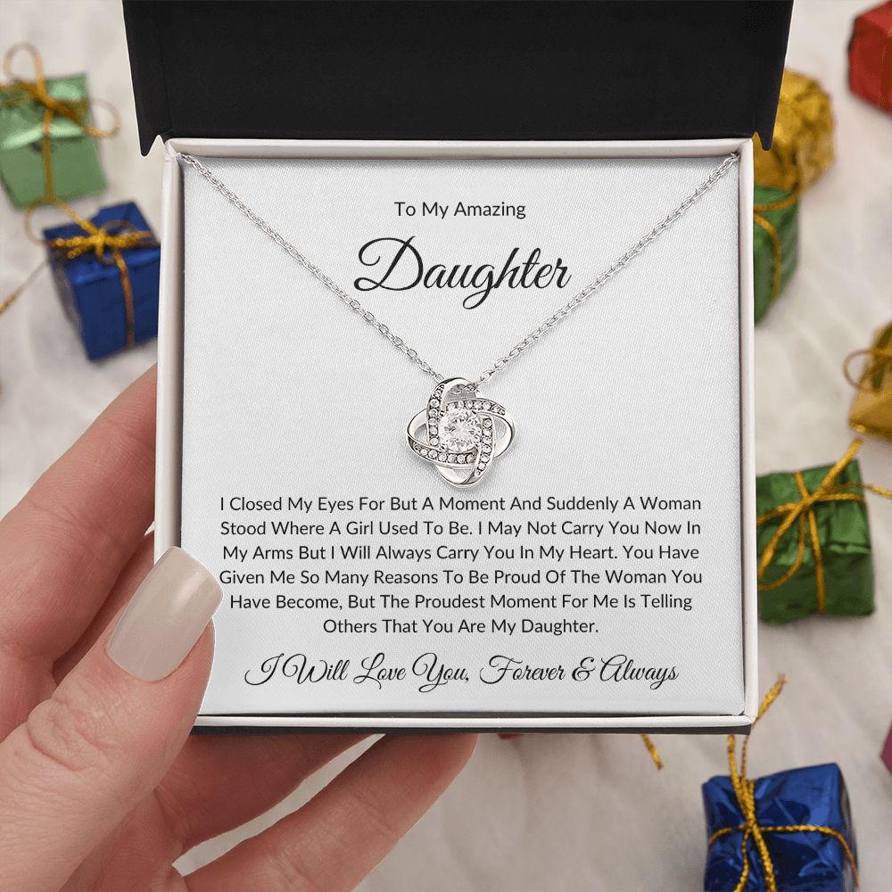 To My Amazing Daughter | Love Knot Necklace