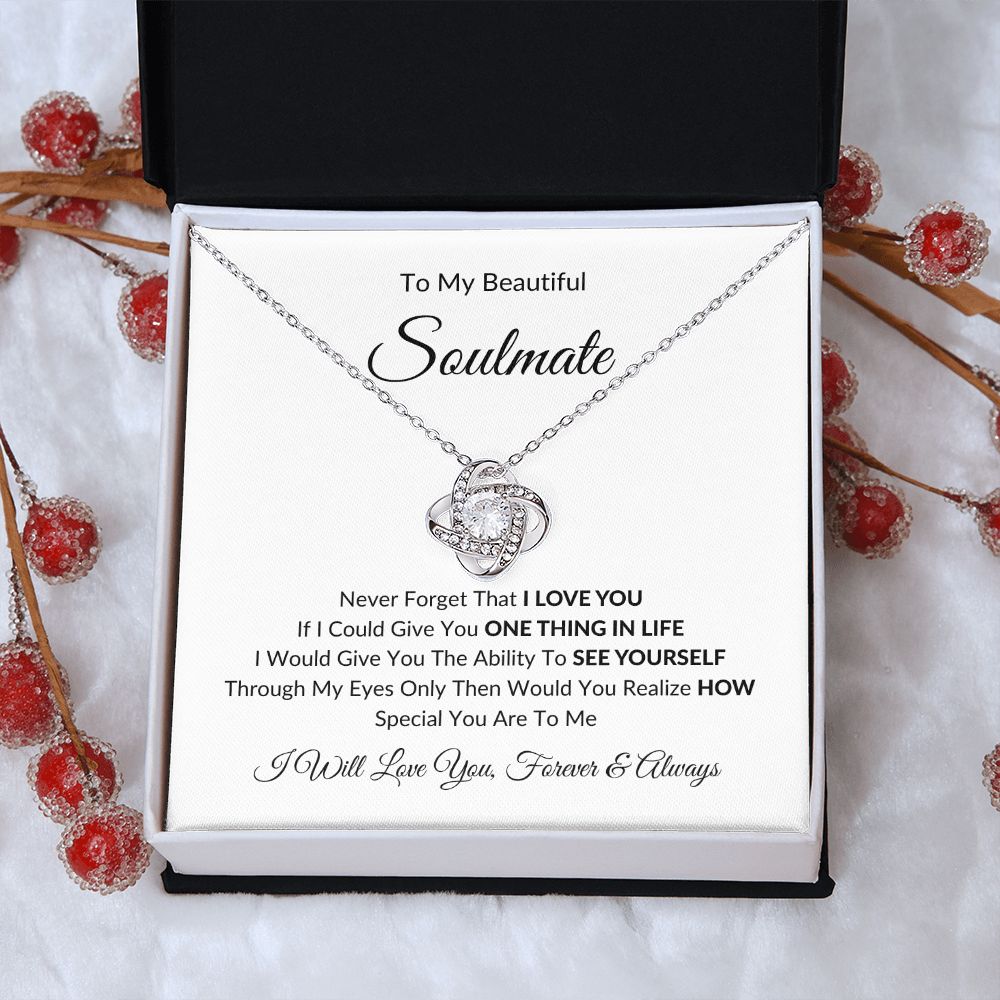 To My Beautiful Soulmate | Love Knot Necklace