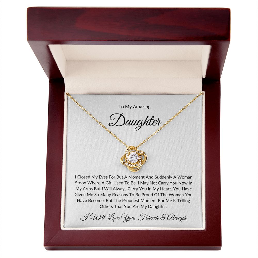 To My Amazing Daughter | Love Knot Necklace