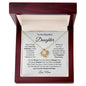 To My Beautiful Daughter | Love Mom | Love Knot Necklace