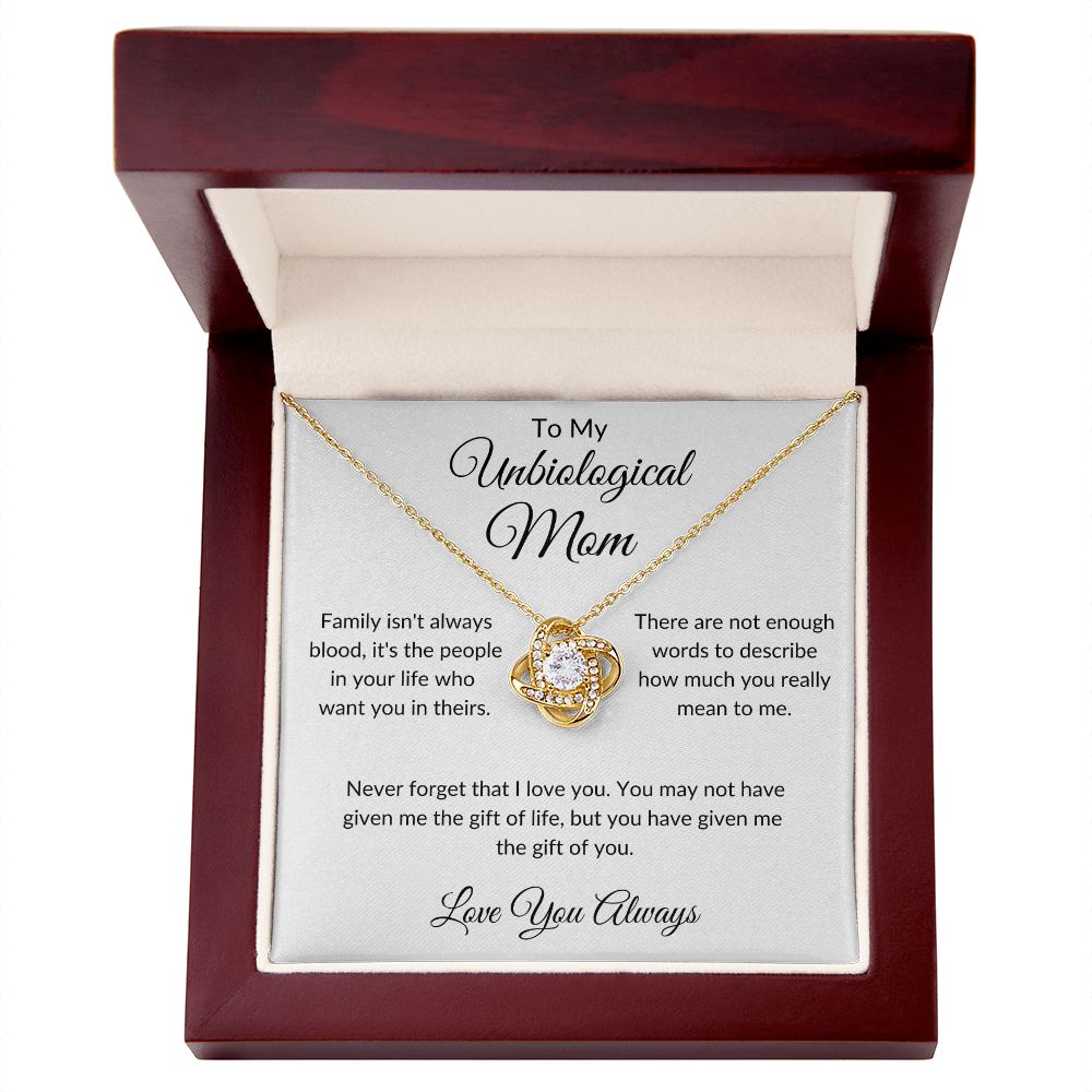 To My Unbiological Mom | Love Knot Necklace
