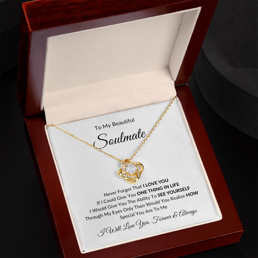 To My Beautiful Soulmate | Love Knot Necklace