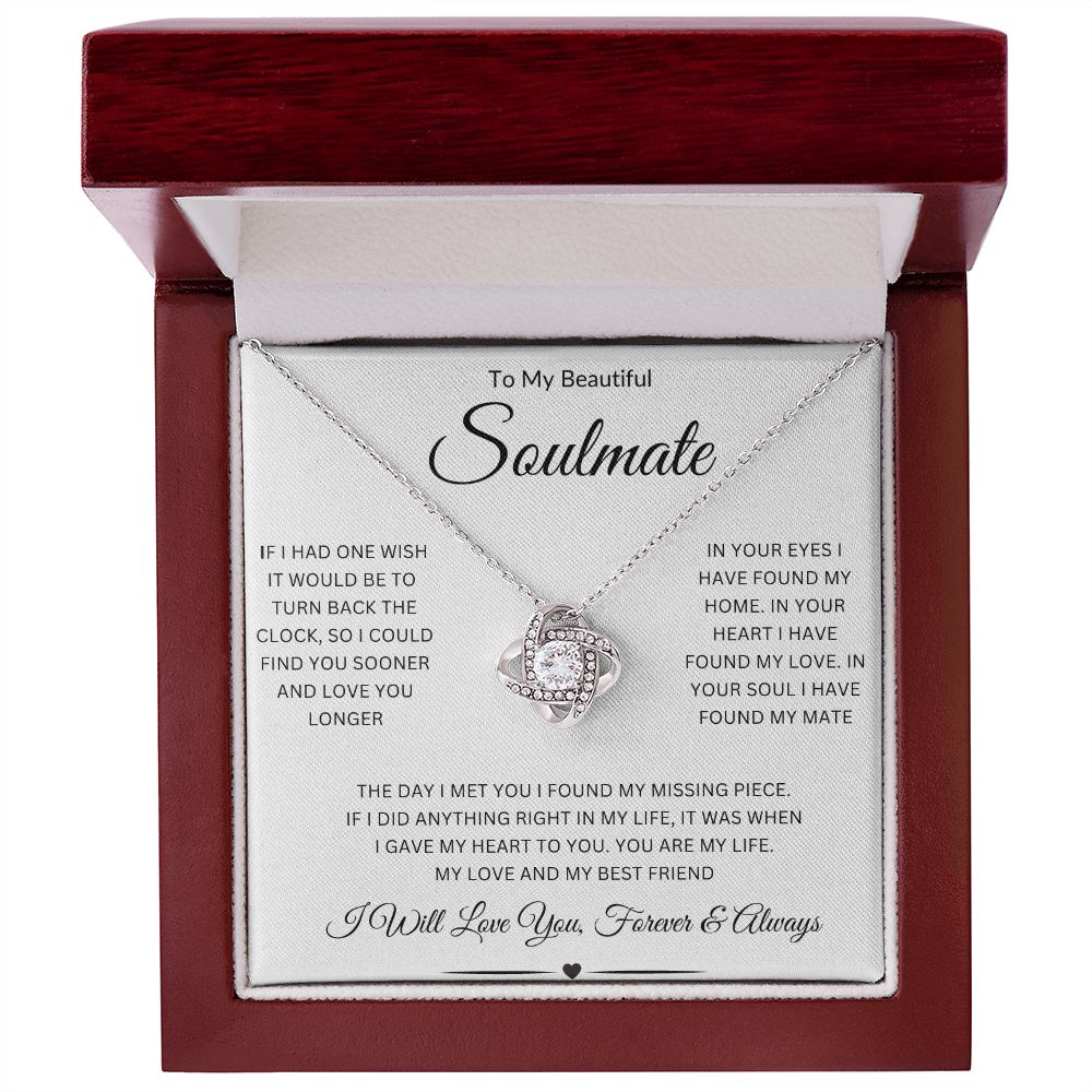 To My Beautiful Soulmate | Love Knot Necklace