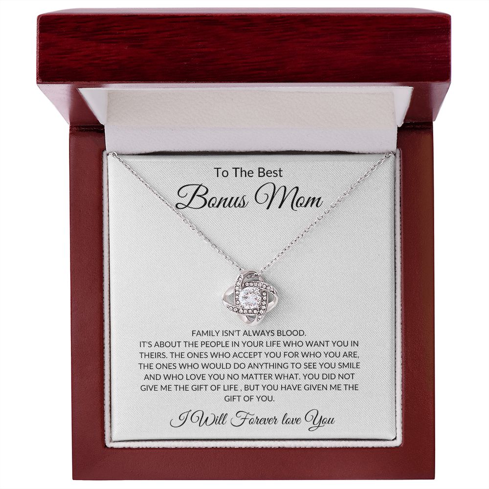 The Best Bonus Mom | Love Knot Necklace