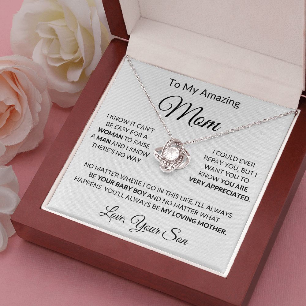To My Amazing Mom | Love Knot Necklace