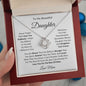 To My Beautiful Daughter | Love Mom | Love Knot Necklace