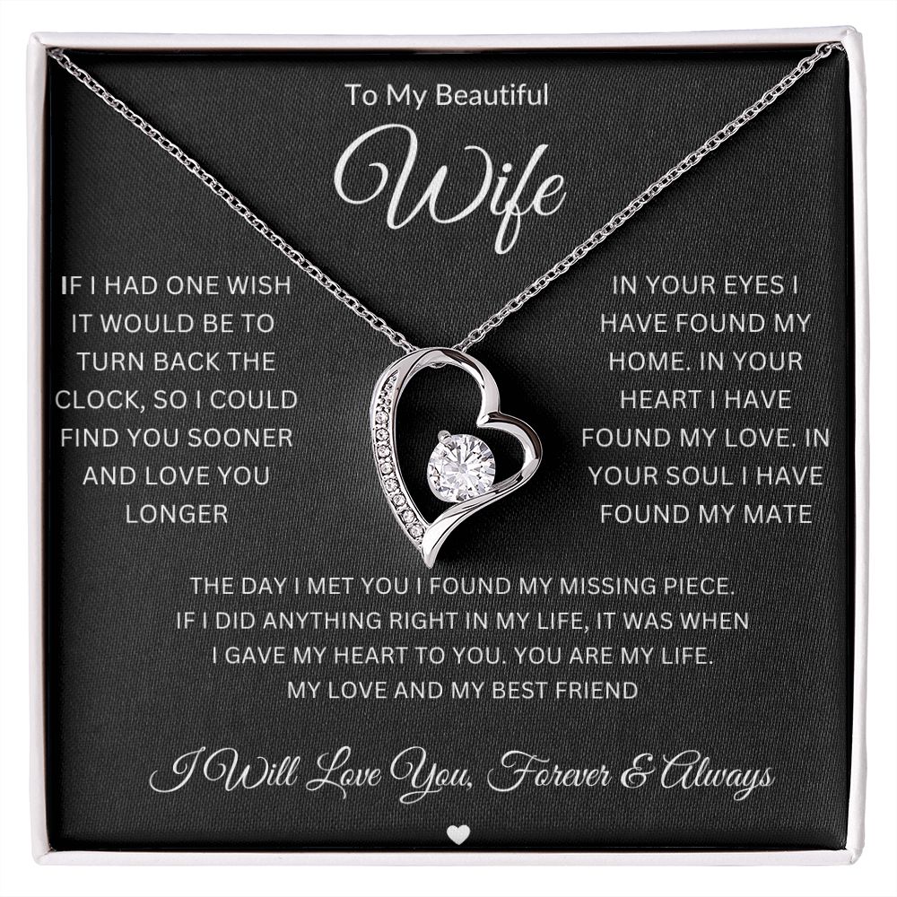 To My Beautiful Wife | Forever Love Necklace
