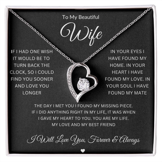 To My Beautiful Wife | Forever Love Necklace