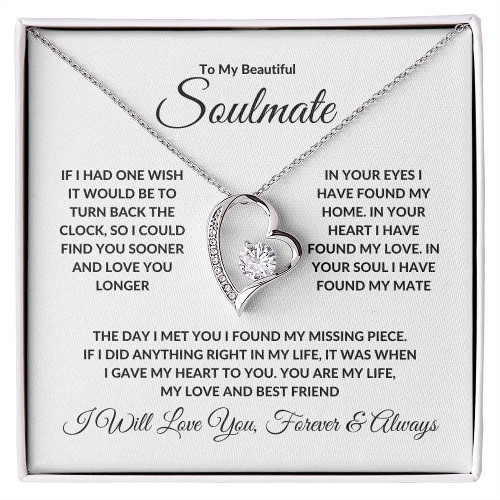 To My Beautiful Soulmate | Forever Love Necklace