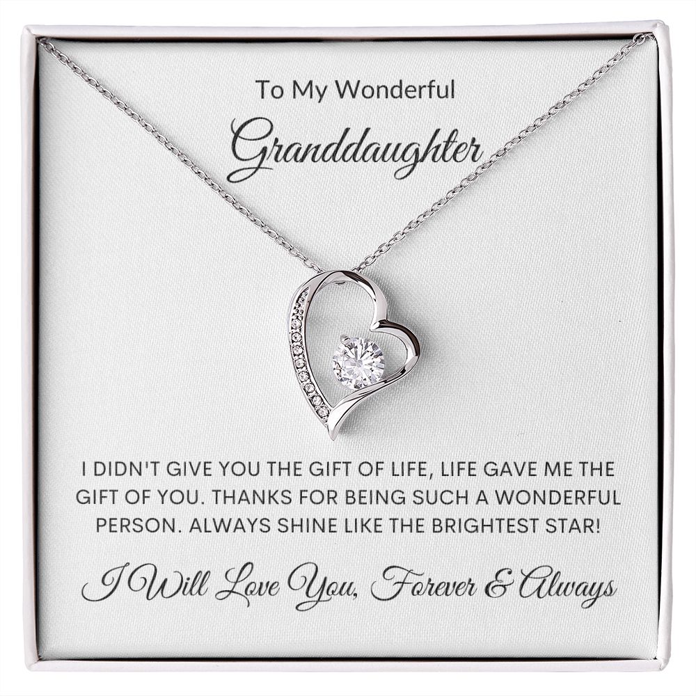 To My Wonderful Granddaughter | Forever Love Necklace