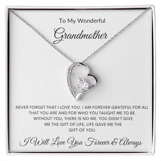 To My Wonderful Grandmother | Forever Love Necklace