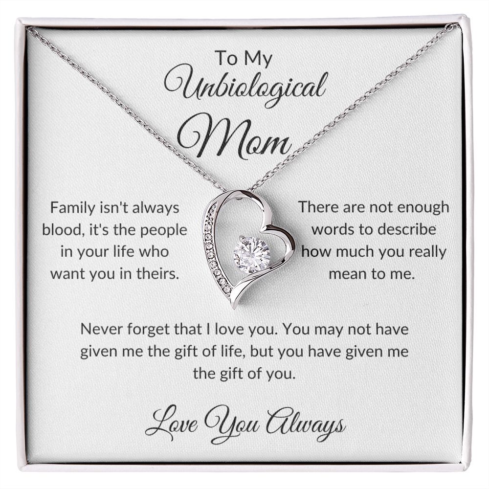 To My Unbiological Mom | Love You Always | Forever Love Necklace