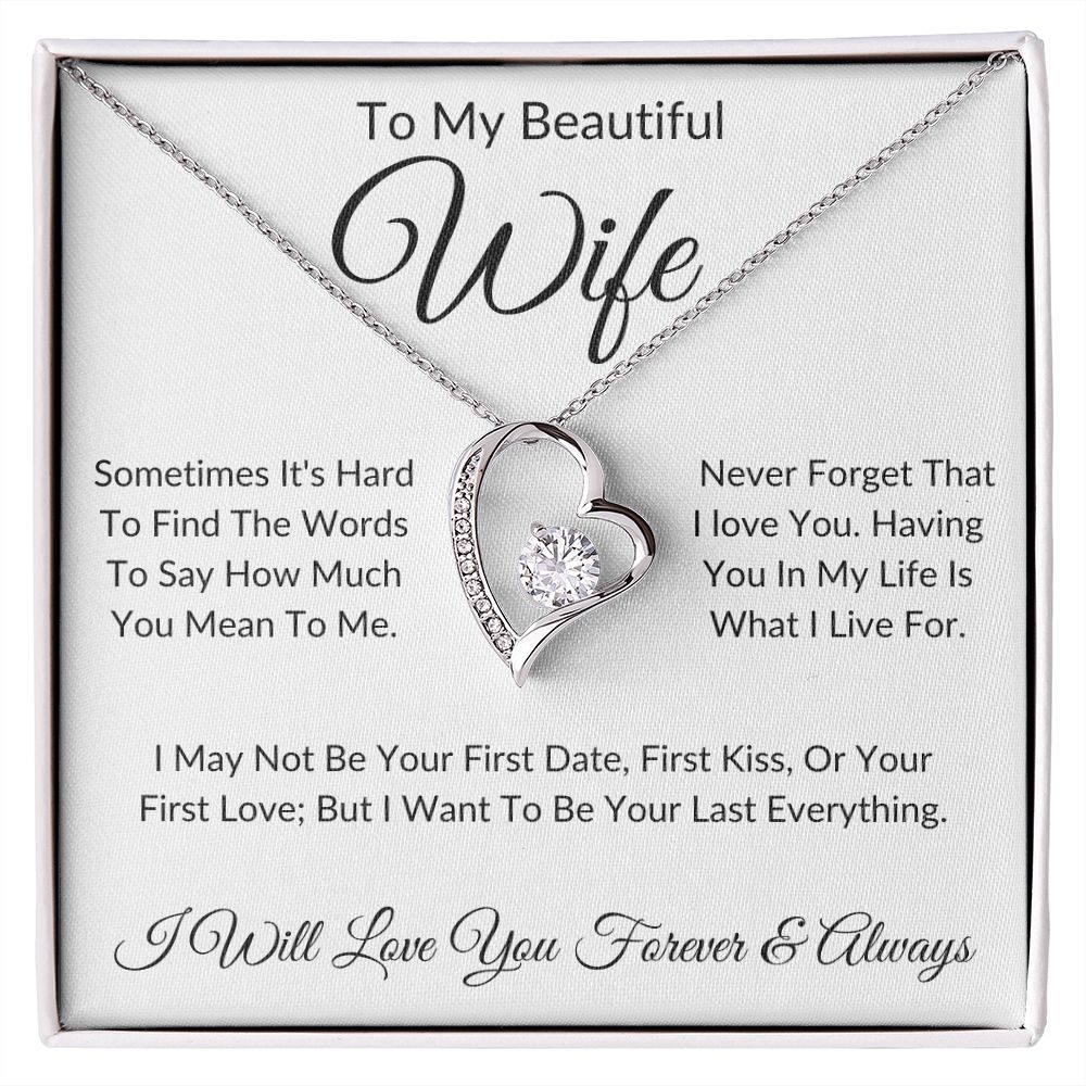 To My Beautiful Wife | Forever Love Necklace