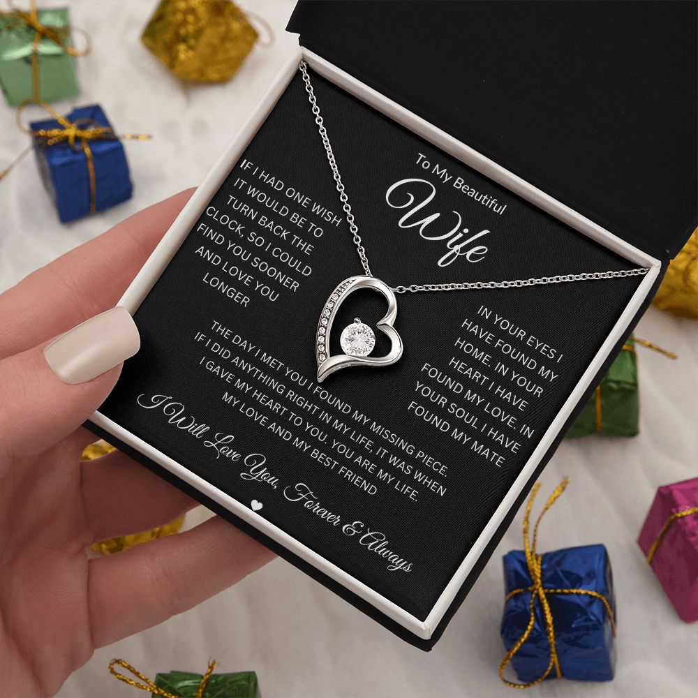 To My Beautiful Wife | Forever Love Necklace