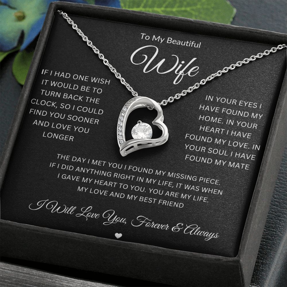To My Beautiful Wife | Forever Love Necklace