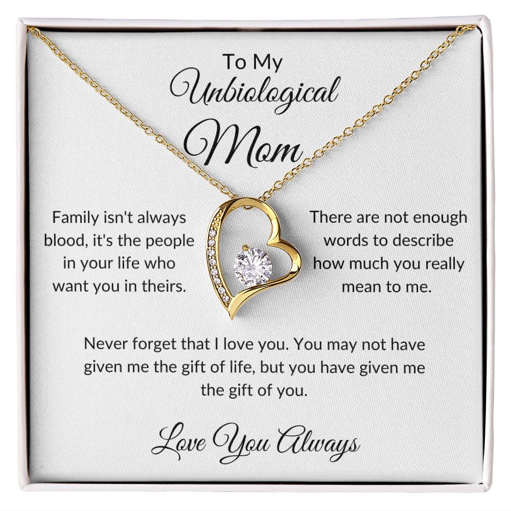To My Unbiological Mom | Love You Always | Forever Love Necklace