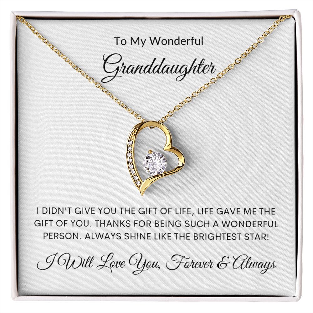 To My Wonderful Granddaughter | Forever Love Necklace