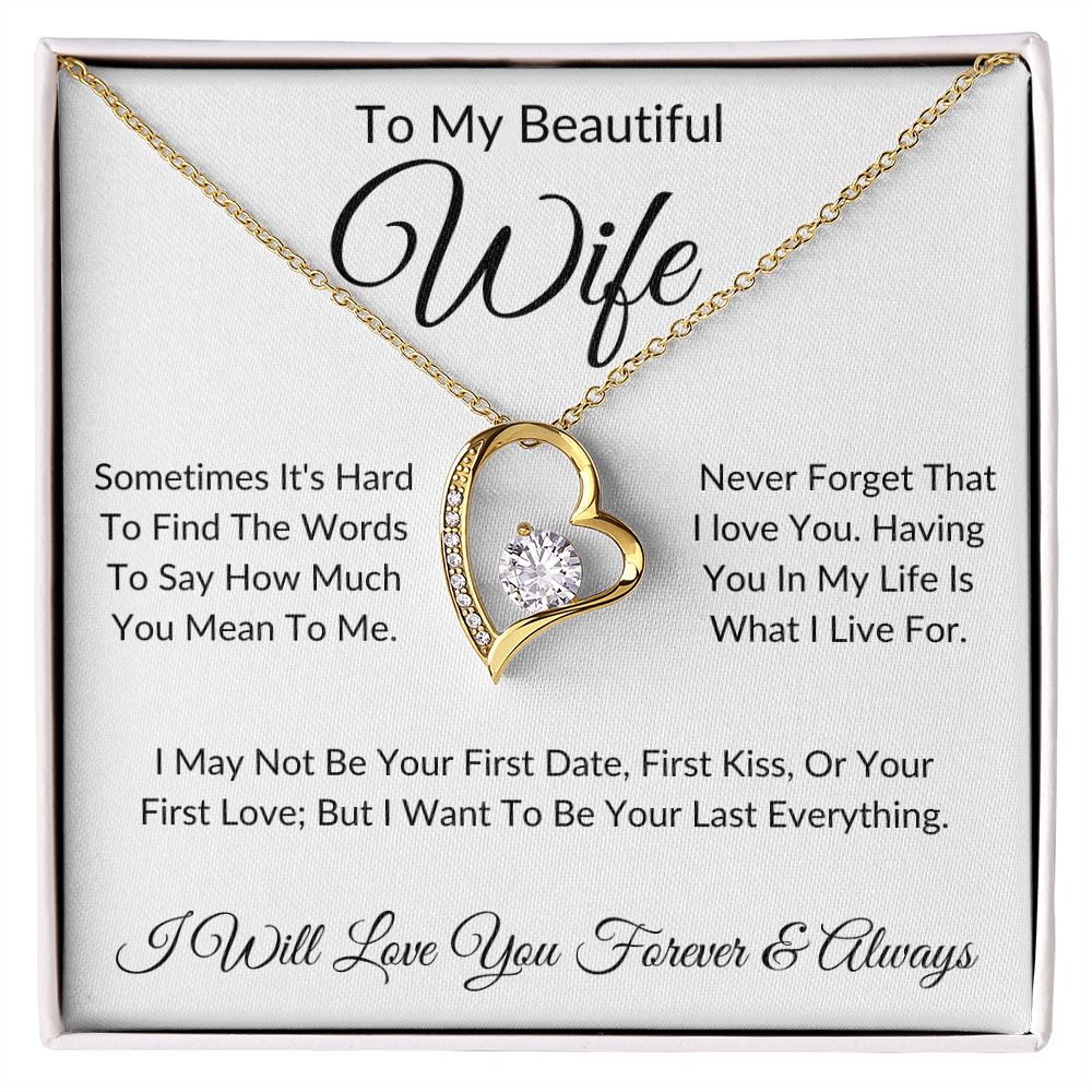 To My Beautiful Wife | Forever Love Necklace