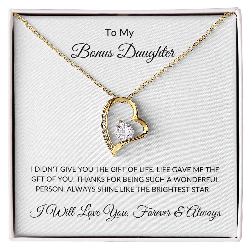 To My Bonus Daughter | Forever Love Necklace