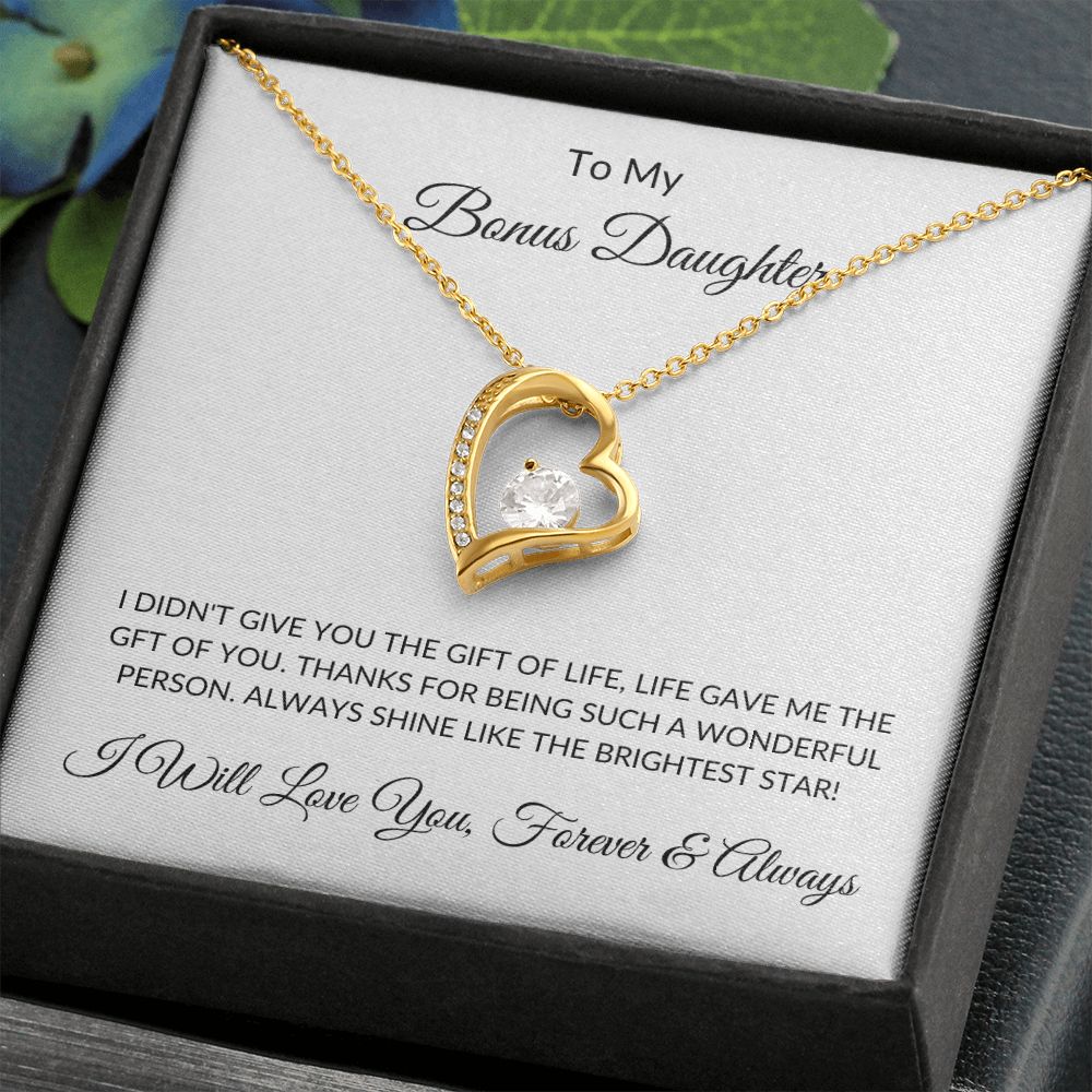 To My Bonus Daughter | Forever Love Necklace